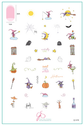Sweet Little Witch (CjSH-90) -  CJS Medium Stamping Plate